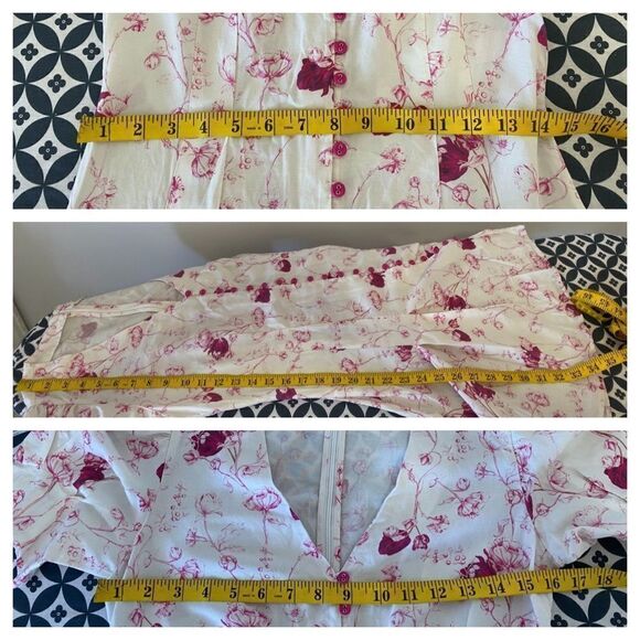 Chelsea and Walker Floral Button Front Mini Dress - Picture 2 of 9